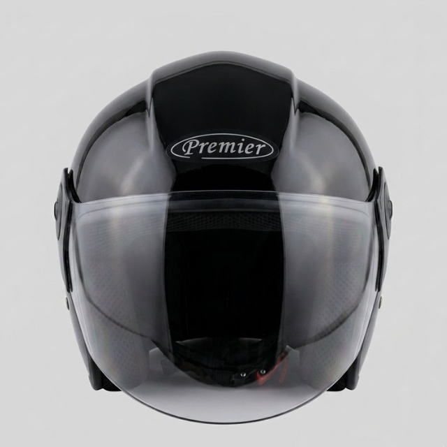 Premier Glossy Helmet – Unbreakable Glass Half Face